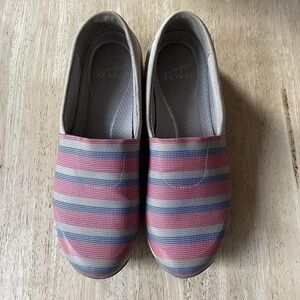 Dansko Pink Blue Harriet Women EU 37 US 6.5-7 Grey‎ Suede, Removable Insoles GUC